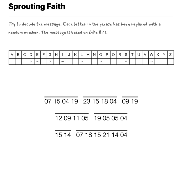 Making Choices cryptogram